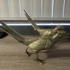 2 - Vintage Pheasant Figurine Brass Antique Metal Figures Mcm 8   9  Long