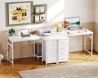 40  Escritorio Peque  o Blanco Con 4 Gavertas Cajones Para Cuarto Computadora Pc