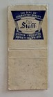 Vintage Matchbook Cover    staff  Quality Kitchens Tested Product