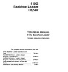 John Deere 410g Backhoe Loader Repair Service Manual Tm1882 Ship Fast Pdf  Jd