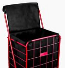  bag folding Grocery Basket Cart Shopping Wheel Large Utility Laundry18 x15 x24 