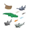New Lego Sea Creatures Lot - Shark Hammerhead Alligator Stingray Retired Glow