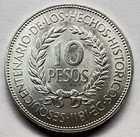 1961 Uruguay    90  Silver 10 Pesos   Commem  Rev  Against Spain - El Gaucho
