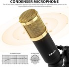 Podcast Microphone Bundle  Bm-800 Condenser Mic With Live Sound Card Kit  Pod   