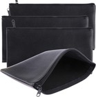 Bank Bag Money Pouch Leatherette Security Deposit Bags  Black