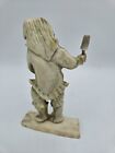 Hand-carved  drumdancer  By Guyasee Veevee Inuk  inuit  Artist 1995 Whalebone