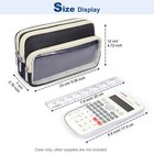 Color-block Pencil Case 100 Pen Capacity Pen Pouch Stationery Box Makeup Bag