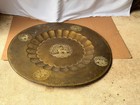 Vintage Indian Brass Tray 30 Large Engraved Animals Table Top Platt