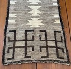 Authentic Antique Native American Navajo Handwoven Wool Rug - 52    X 27   