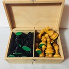 Vtg Rare Chavet French Chess Set Pieces With Box 3 5 8  King