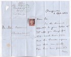 1855 Qv Fine 1d Penny Red Stamp On Dunfermline Folded Letter To Charlestown