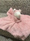 Lovey Carters Llama Pink Stripe Security Blanket Pink White Plush Baby Toy