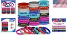 48 Pcs Christian Inspirational Bible Verses Bracelets Religious Silicone Wristba