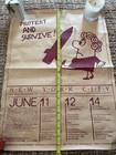 Rare Vintage Anti Nuke Nuclear Disarmament Poster  In Smithsonian  1982 Nyc Un