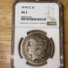 1878-cc Morgan Dollar Ngc Ag3 Vam-6 Doubled Leaves Strong Strike Silver  1