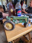 John Deere Tractor - Plow And Spreader