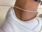 4ct Round Cut Lab-created Diamond Womens Tennis Anklet 14k White Gold Plated
