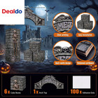 7 Piece Halloween Cemetery Archway Tombstone Skeleton Set