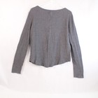 Aeropostale Gray Waffle Knit Long Sleeve Shirt Women s Large Button Front Top