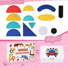 Wooden Pattern Blocks Montessori Toys For Toddler Kids Open Ended Shape Puzzl   