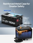 48v 100ah Lifepo4 Golf Cart Battery Metal Case Bluetooth Monitor Club Car Rv