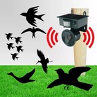 Solar Powered Ultrasonic Pest Bird Crow Animal Repeller Repellent Scarer