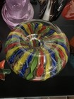 Colorful Ribbon Paperweight Unmarked-no Stem