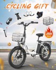 Electric Bike  1000w Peak Folding Electric Bike  70 Miles 20  ebike 25 Mph