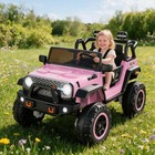 24v Kids Ride On Car Utv 4wd Electric Truck 2-seater 4 100w Battery Power Wheels