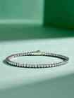 Diamond Tennis Bracelet Lab Created 4ct Round Cut Women s 14k White Gold Plated