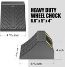 8 Pack Heavy-duty Rubber Wheel Chocks  6 6  X 5  X 4  Inch Portable Durable