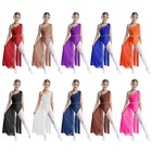 Kids Girls Shiny Sleeveless Ballet Leotard Wrap Tulle Skirt Lyrical Maxi Costume