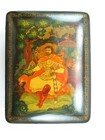 Vintage Russian Lacquer Trinket Box Hand Painted Russia Fedoskino 786d