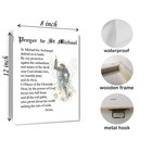 Prayer To St Michael The Archangel Christian Canvas Wall Art Print Catholic G   