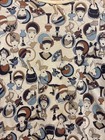 Vintage 60s 70s Full Fashioned Import All Over Print T Shirt 1920s Flappers S