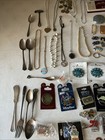 Grandmas Junk Drawer Huge Lot Some Silver Patches Coins   Jewelry