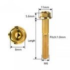 M6 Titanium Flange Bolt Hex Screw 10 15 2025 30 35 40 45 50 55 60 75 80 90 100mm