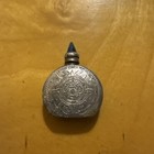 Vintage Sterling Silver Mexico Perfume Snuff Bottle Green Top Z21