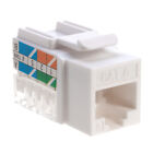 Cat6 White Keystone Jack 45 Degree Punch Down Network Connector Multi-pack Lot