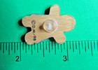98 Dianna Marcum 1  Red Heart Gingerbread Girl Plastic Applied Shank Button-e522