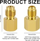 4pcs Refrigerant Tank Adapter vacuum Pump  R134a To R12 Adapter Fittings 1 4 Sae