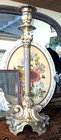 Large 18    Antique Heavy Brass Alter Candlestick Gothic Ornate Cross 5 5lbs M16