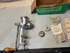 Vintage Universal No  2 Meat Grinder Clamp-on Hand Crank Usa Cast Iron Made Usa