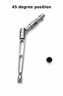 Adjustable Rod Butt- 2 Silver With Ferrule Nut   2 Position  