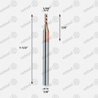5 Pcs 1 16  4 Flute Tisin Coated Carbide End Mill For Aluminum  Steel  Plastic