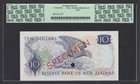 New Zealand 10 Dollars Nd 1967-68  P166as  specimen  Uncirculated Grade 64