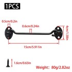 6 Inch Hook And Eye Latch  Black Stainless Steel Gate Latch Privacy Hook And Eye