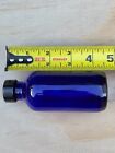 Lot Of 6 Cobalt Blue Glass Bottles Pharmaceutical Apothecary 4 5  Tall 7 8  Top