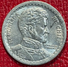 A Very Nice High Grade Au unc 1954  Chile 1 Peso Coin-oct616