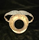 Antique Ornate Silver Plated Pierced Basket With Handle Floral And Scroll Design